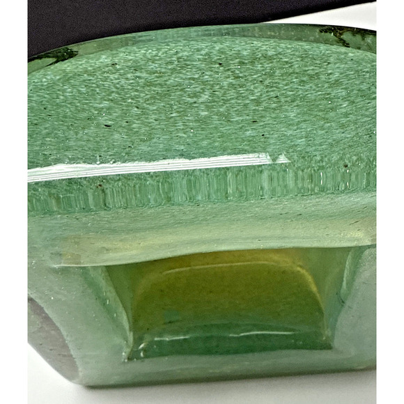 MCM Barovier Toso Eugenio or Aborigeni Art Glass Square Bowl Ashtray Gold Jade - Picture 7 of 16